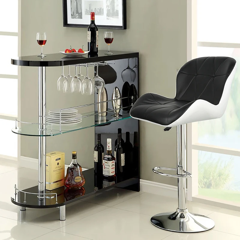 

2PCS Household European bar chair Fashion rotating chair Adjustable High and low armchair Soft material Accessories HWC