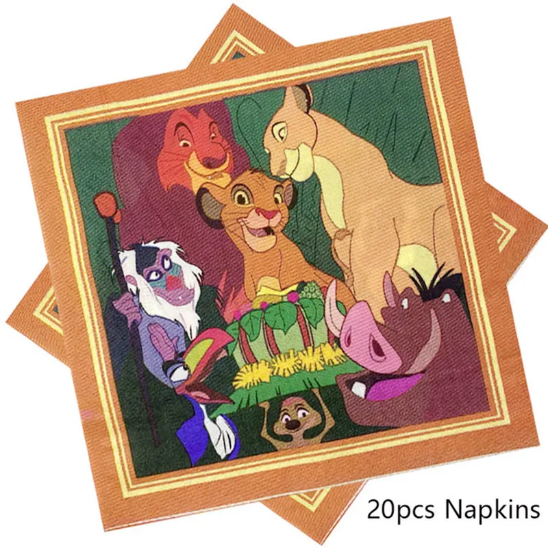 Simba Birthday Party Supplies The Lion King Decor Baby Shower Disposable Plates/Cups/Napkins Decoratio | Дом и сад