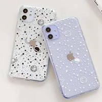 starry sky universe planet constellation silicone phone case anti knock capa for iphone xr xs max 12 mini 13 pro max 7 8 plus 11