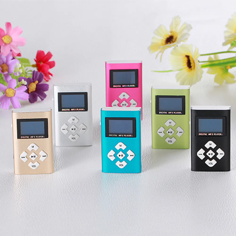 USB мини mp3 плеер ЖК экран поддержка 8 ГБ Micro SD TF карта динамик стильный дизайн спорт