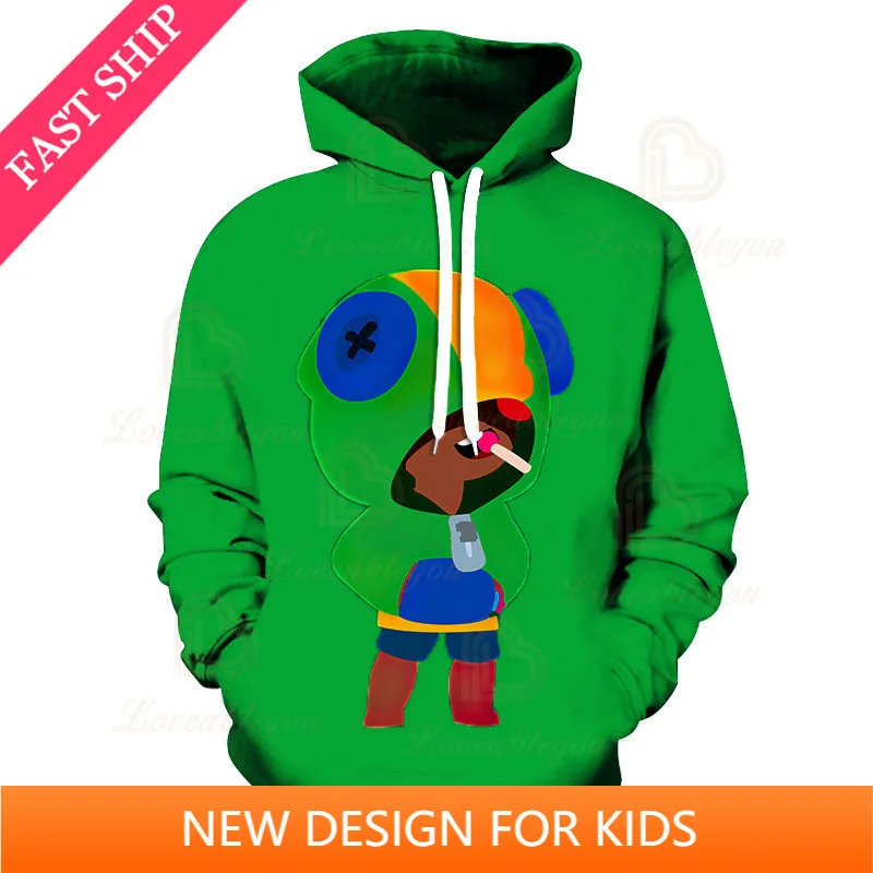 

Cartoon Star Jacket Tops Teen Clothes Shoot Kids Hoodies MAX Browlings Game 3D Print Hoodie Boys Girls Harajuku Sweatshirt