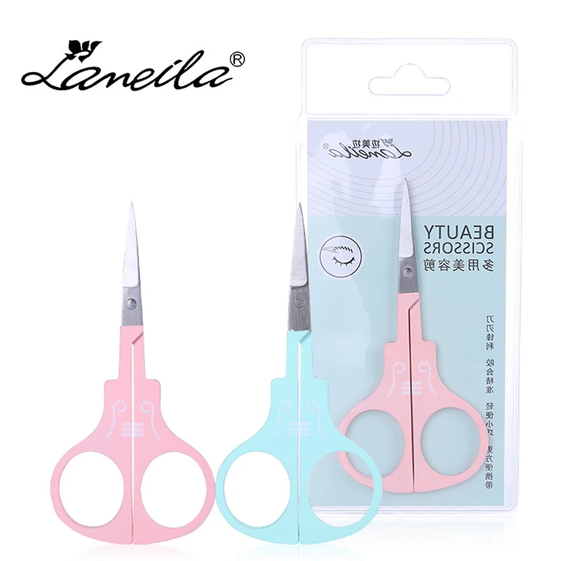 

Stainless Steel Nose Hair Scissors Beard Eyebrow Facial Hairs False Eyelashes Trimmer Scissors Sharp Edge Blades Removal Tools