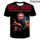 Модная футболка с 3D принтом Guns n Roses, Летний стиль, для мужчин, женщин, детей, с коротким рукавом, для мальчиков и девочек, Повседневная Уличная одежда, топы, футболки
