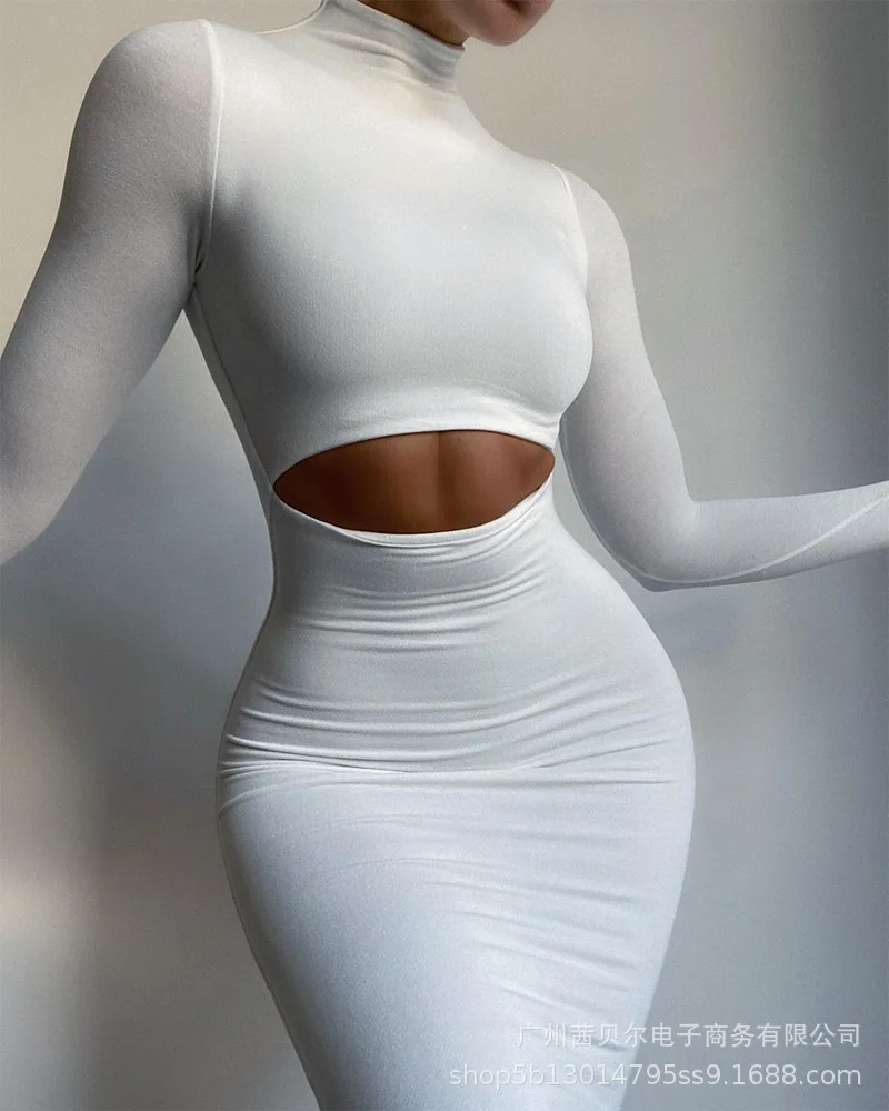 

Новинка 2021, сексуальное женское платье с длинным рукавом