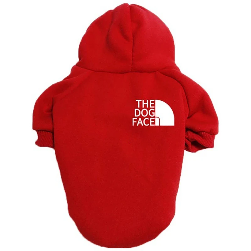 Новые толстовки для собак сезон осень-зима Одежда больших с изображением лица