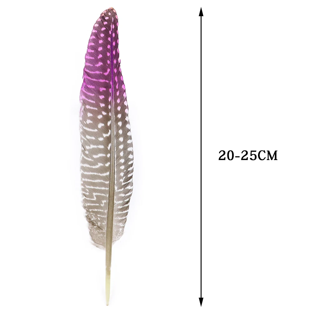 

20-25cm Guinea fowl feather Natural Pheasant feathers for Jewelry Making Crafts Decoration Plume 10pcs/lot