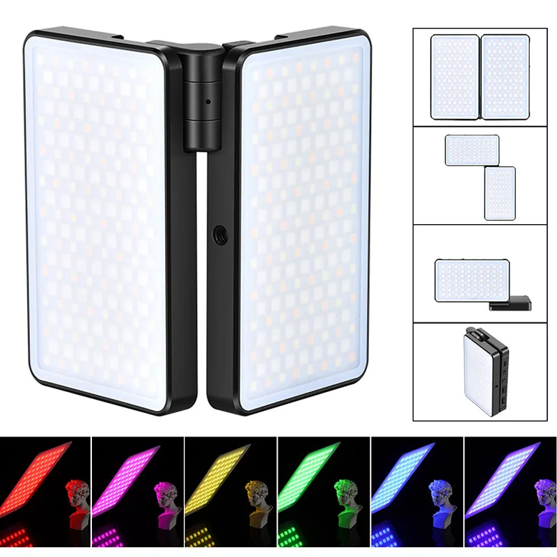 Складной RGB светодиодный светильник для видеокамеры Vijim R316 2 шт. в упаковке