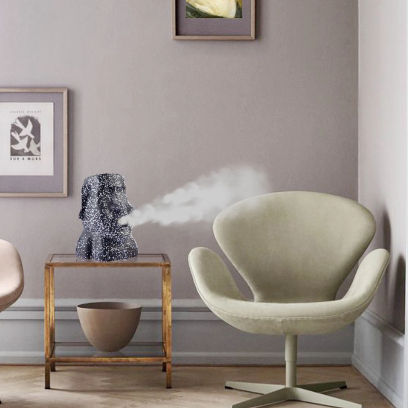 Креативная статуя Moai увлажнитель портативное ароматическое эфирное масло для