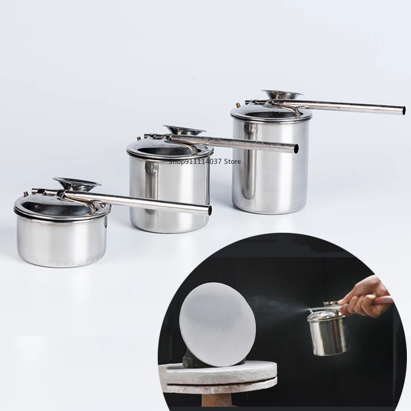 

100/200/300ML Stainless Steel Blow Glazes Pot for Ceramics Painting Spray Ceramic Coloring Watering Can Pottery Glaze Tools