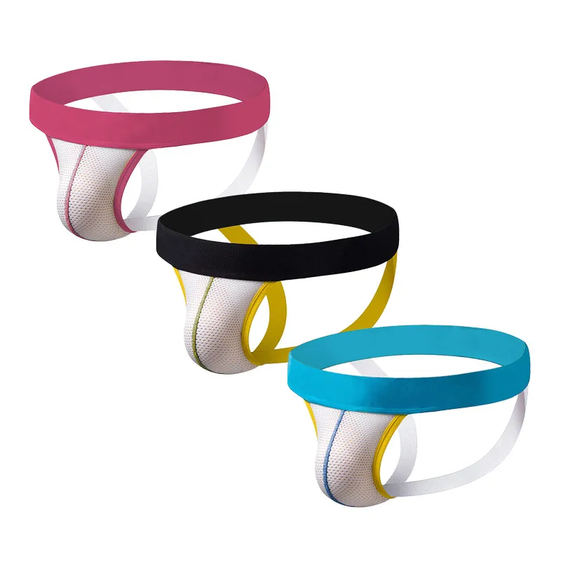 

Стринги мужские двойные, сетчатые дышащие мужские бриджи, мужские стринги для мужчин, сценические стринги для мужчин, 3 шт.