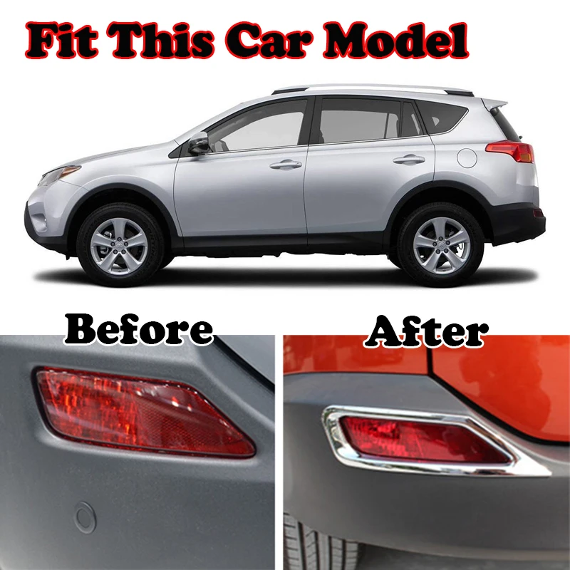 Для Toyota RAV4 2013 2014 2015 хром задний отражатель Туман светильник тумана абажур для