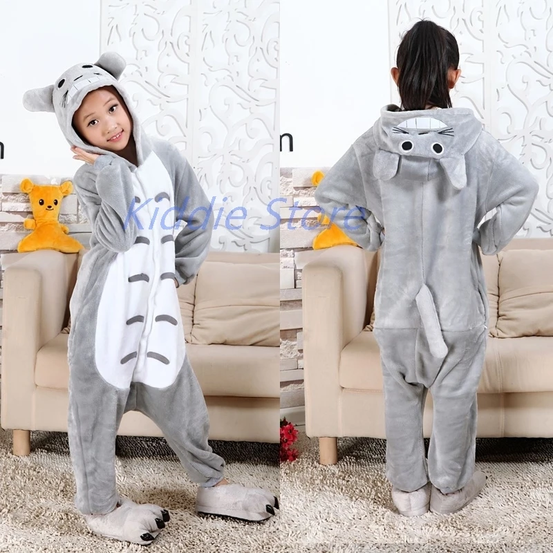 Детские пижамы-кигуруми в виде мультяшных животных единорог динозавр панда