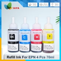 saya dye refill ink kit for epson l100 l110 l120 l132 l210 l222 l300 l312 l355 l350 l362 l366 l550 l555 l566 printer 4 colors