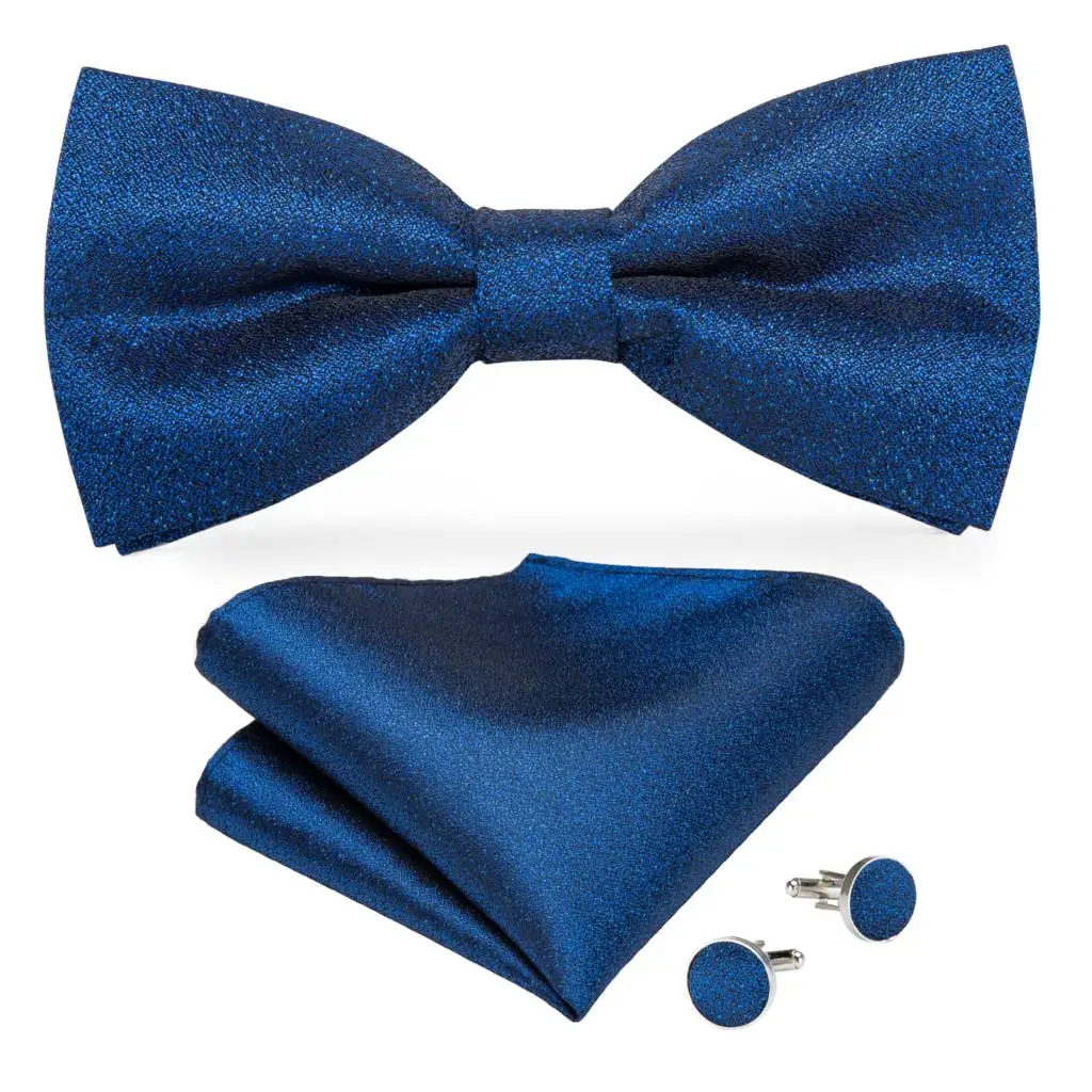 Шелковые однотонные галстуки бабочки Роскошные бирюзовые синие мужские