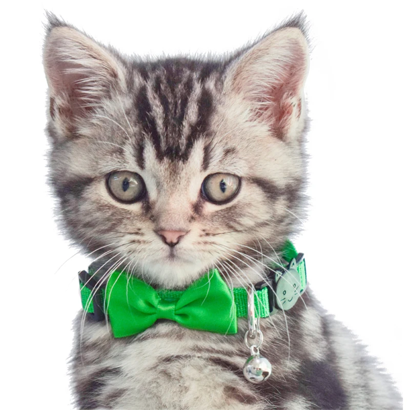 Бант 9 цветов ошейник для домашних животных товары кошек и щенков с колокольчиком