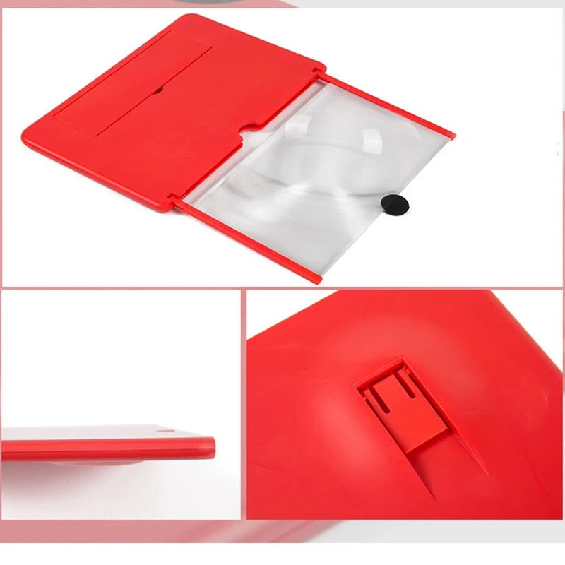 

Mobile Phone Screen Amplifier 12-Inch Large Screen 3D HD Video Magnifying Glass Pull-Out Desktop Stand Amplifier