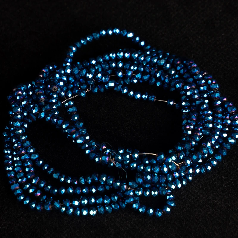 2x3 мм 140 шт Разноцветные фиолетовые граненые стеклянные бусины круглые ручной