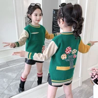 winter kids knitted warm sweaters baby girls two colors thicken long sleeved clothes children