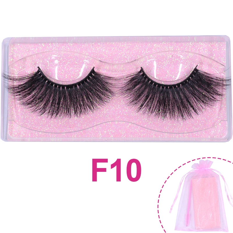 25mm 5D Faux Mink Eyelashes Dramatic Dense Big Very Long Lashes Fluffy Cruelty Free Artificial Eyeashes with Pink Organza Bag | Красота и