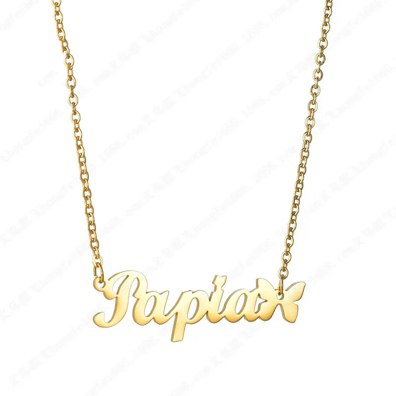 

Fashion Handmade Name Necklace Stainless Steel Women Custom Necklace & Pendants Customize Necklace Birthday Gift Dropshipping