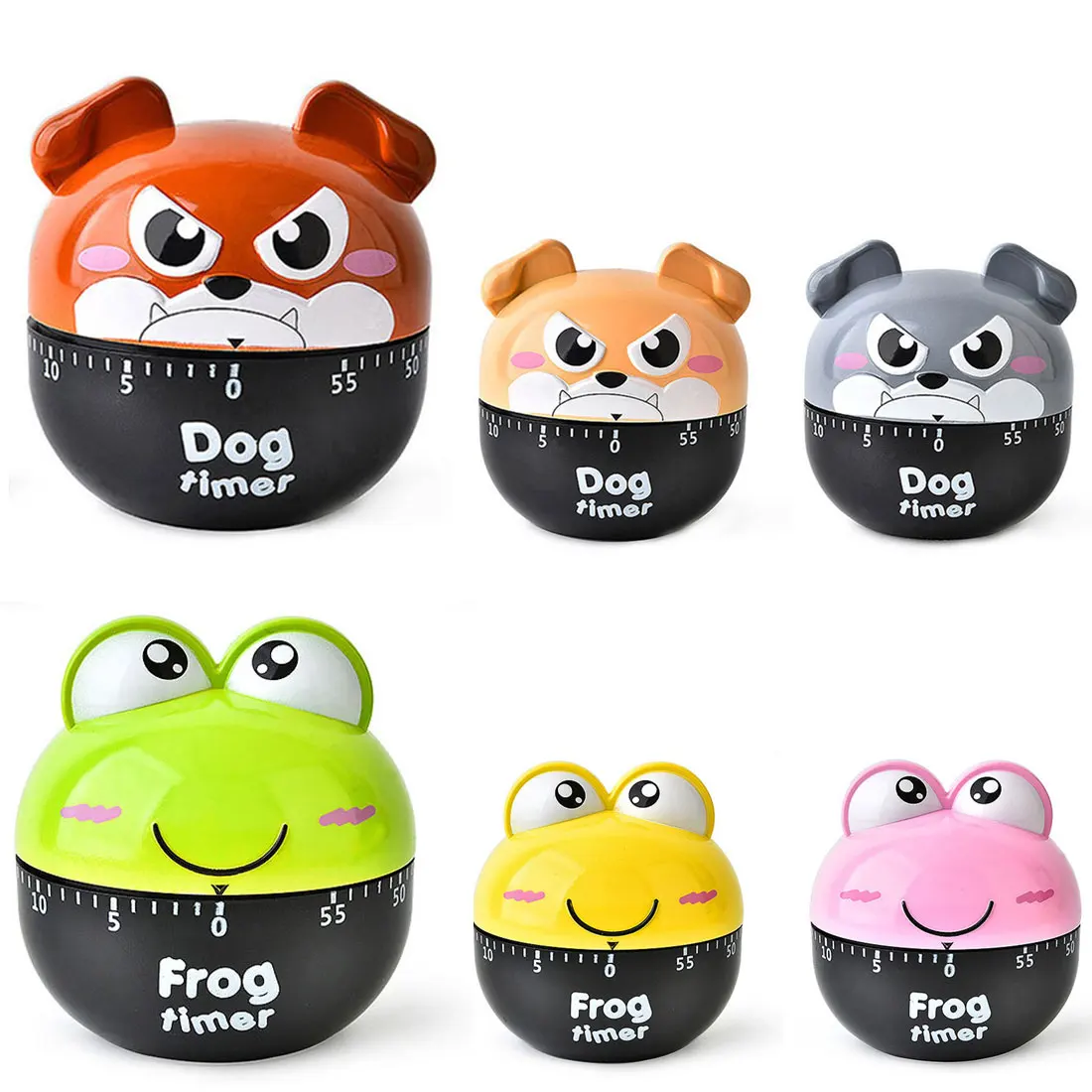 

Timer Kitchen Cooking Reminder Student Household Alarm Clock Mechanical Clockwork Creative Cartoon Dog frog Timer Kitchen Tools