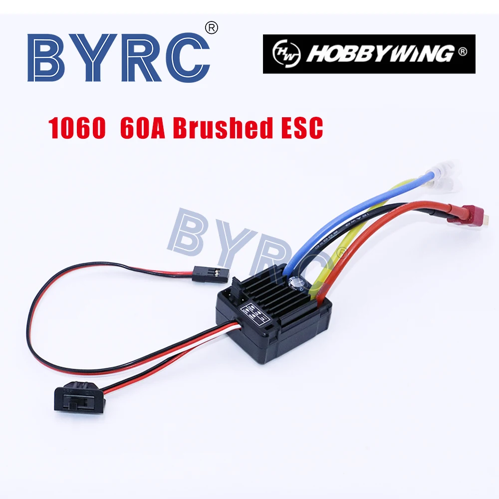 Щеточный электронный контроллер скорости HobbyWing quirun 1060 RTR 60A ESC для 1:10 RC машина HSP