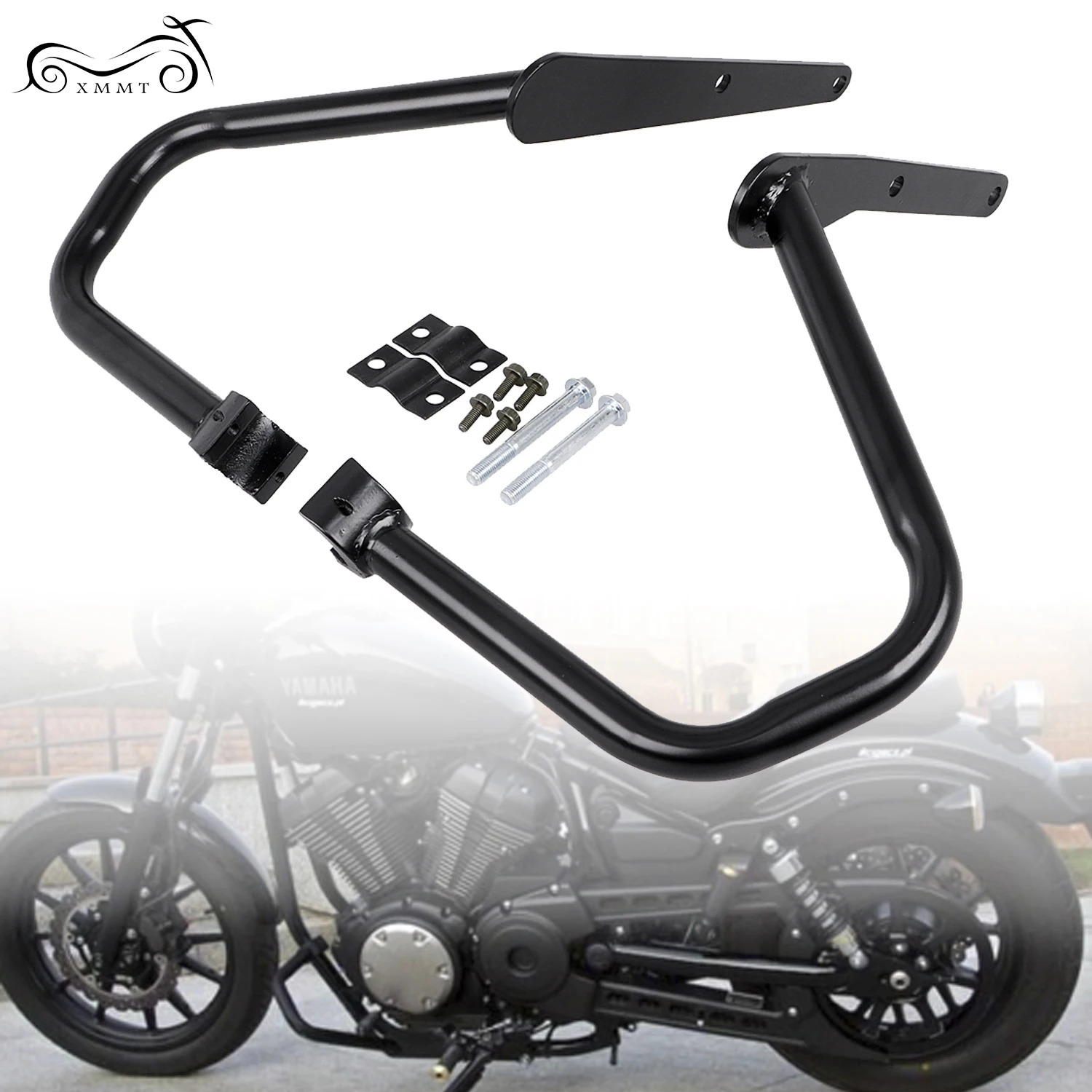 Мотоциклетная сталь черная защита двигателя краш бар Бампера Для Yamaha V Star XVS950 | Накладки и декоративные молдинги -33005650824