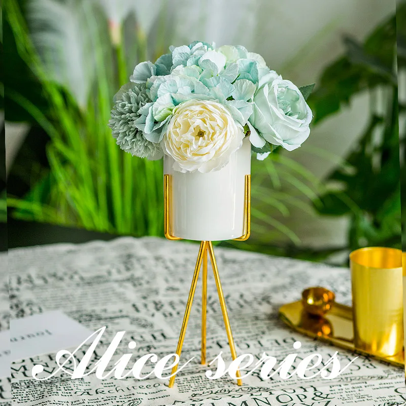 

Nordic Silk Flowers Fake Flowers Simulation Dried Bouquets Living Room Flower Wedding Table Sztuczne Kwiaty Floral Decor EB50JH