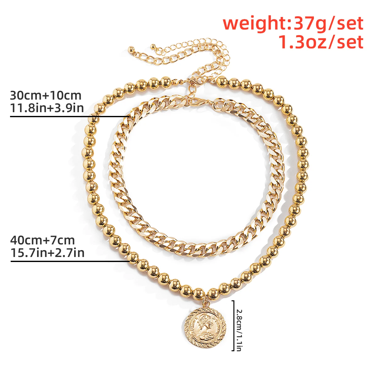 

Lacteo Steampunk Aluminum Clavicle Chain Choker Necklace For Women 2021 Fashion Vintage Carved Coin Virgin Mary Statue Necklace