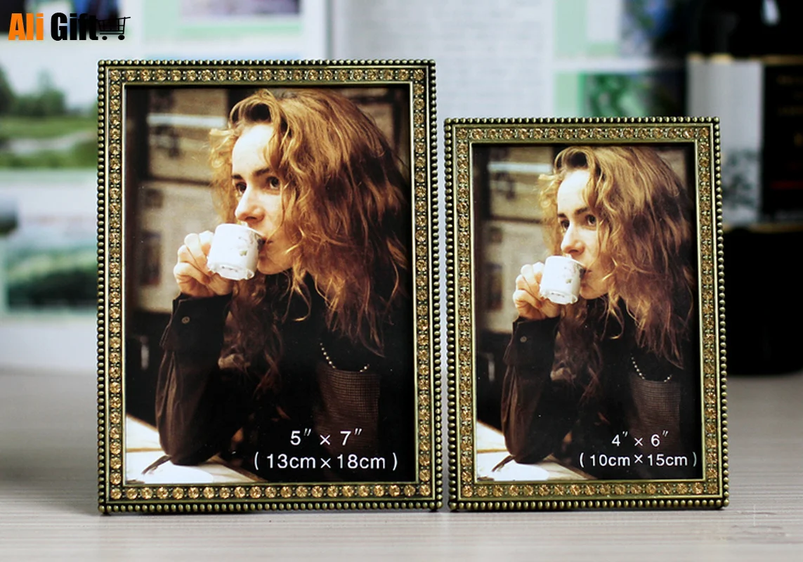 Горячая Распродажа новейшая серебристая металлическая фоторамка 6 &quot7&quot с