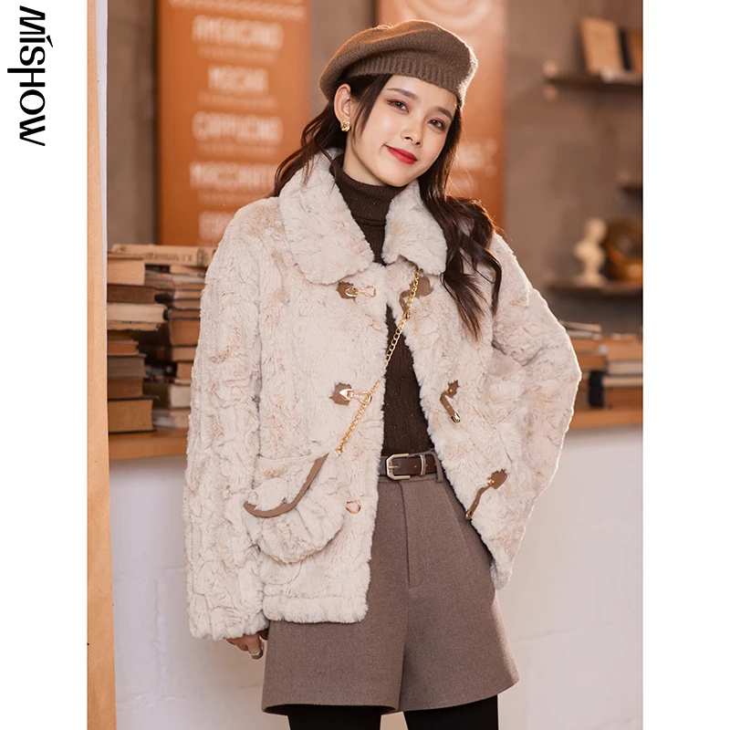 : Для 2020 зимние парки для женщин однотонные меховые куртки с длинным рукавом со