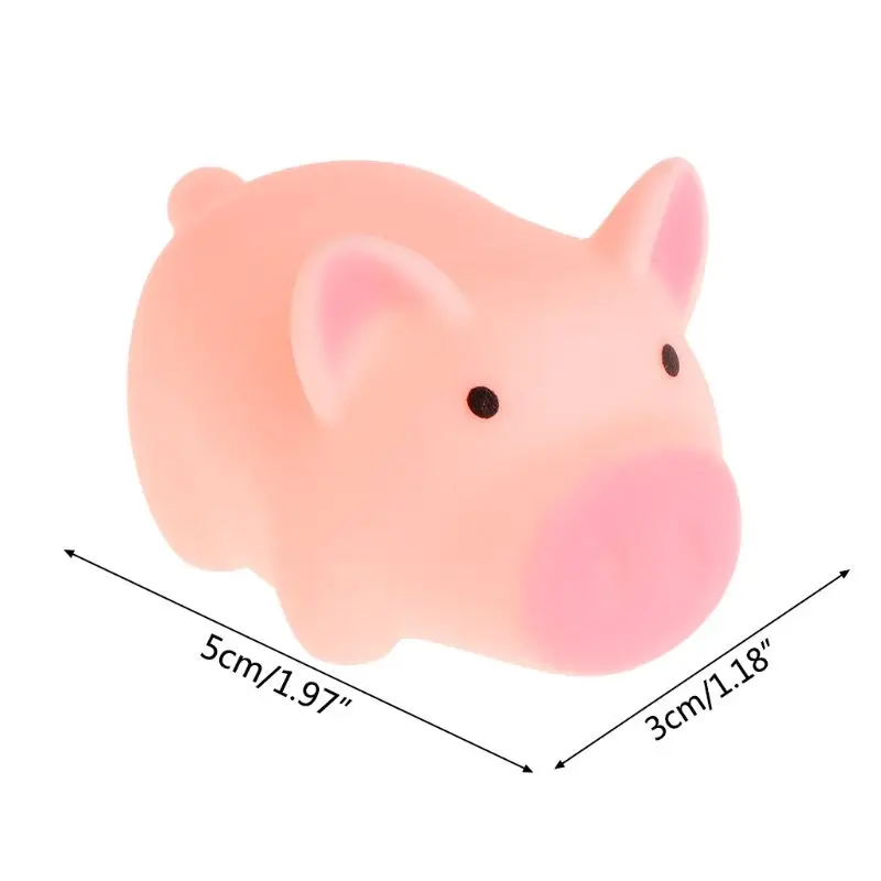 

E9LA 5 шт. свинья игрушки для домашних животных собака щенок кошка со звуком Жевательная силиконовая милая игрушка для снятия стресса Кричащи...