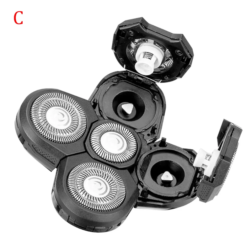 

5 In 1 4D Shaver 5 Floating Heads Beard Nose Ear Hair Trimmer Razor Clipper Facial Brush Men's Rechargeable Bald Head Electric