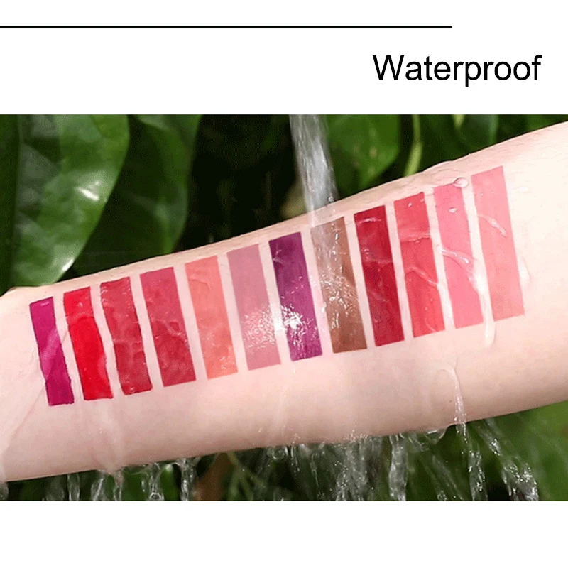 12 цветов Женская Матовая жидкая помада водостойкий красный бархатный блеск для