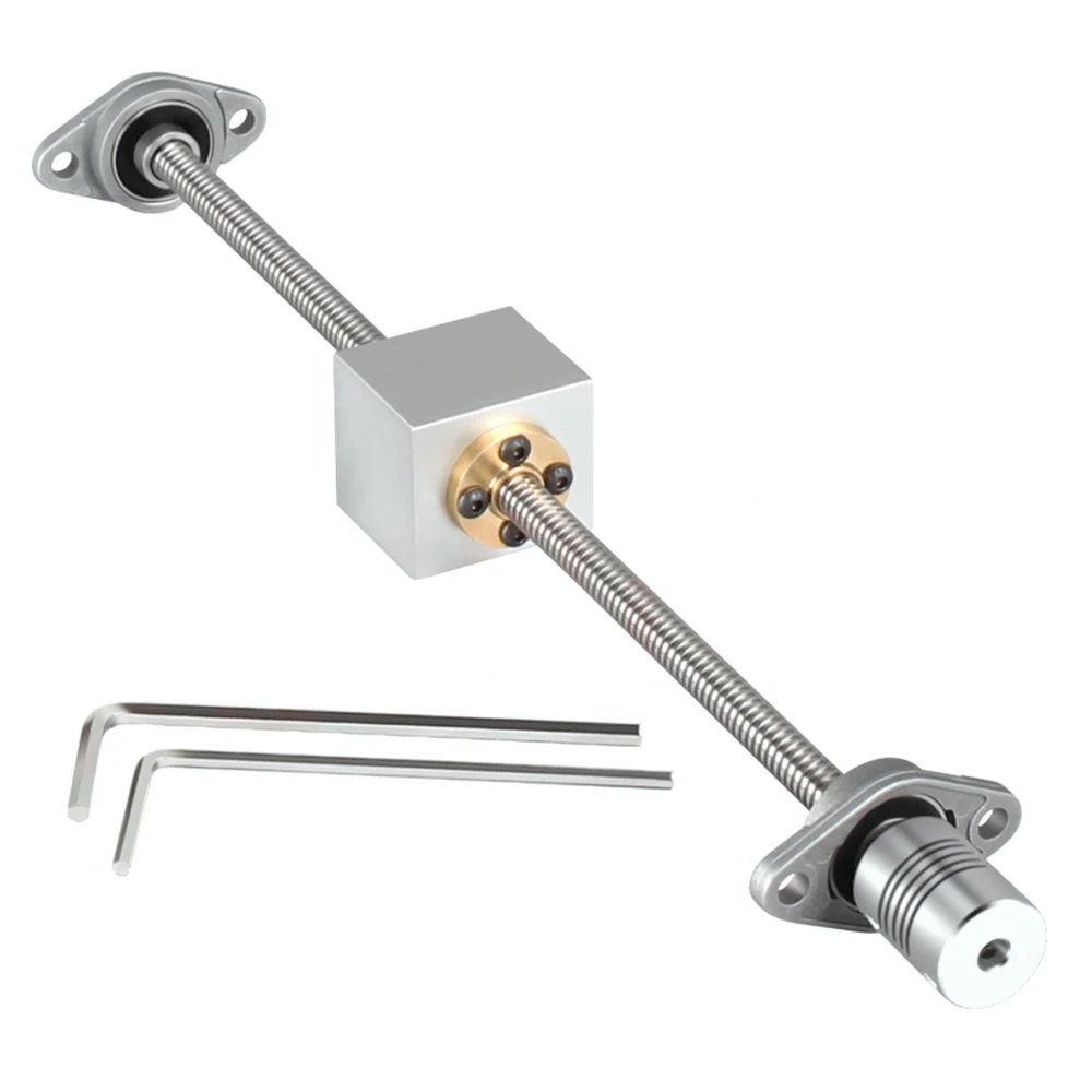 

T8 Lead Screw 3D Printer T8 Lead Screw 500-1000mm Diameter 8MM Trapezoidal Screw Nut Screw Set With Nut Holder Horizontal