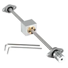 Ходовой винт T8 для 3D-принтера, ходовой винт T8 диаметром 500-1000 мм, 8 мм, набор трапециевидных винтов с гайкой и горизонтальным держателем