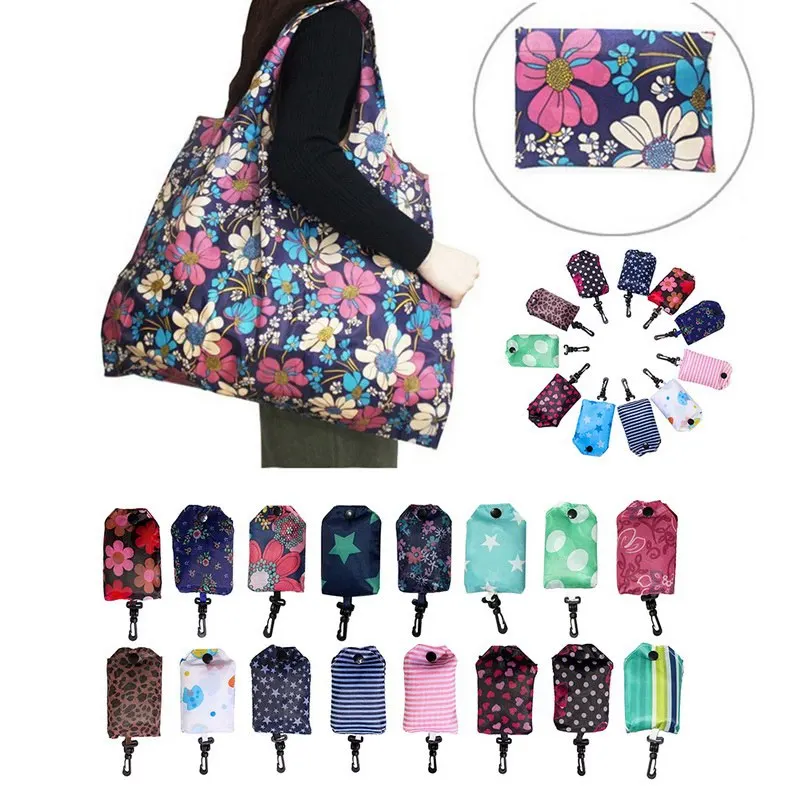 Горячие складные многоразовые мешки для продуктов тканевые моющиеся