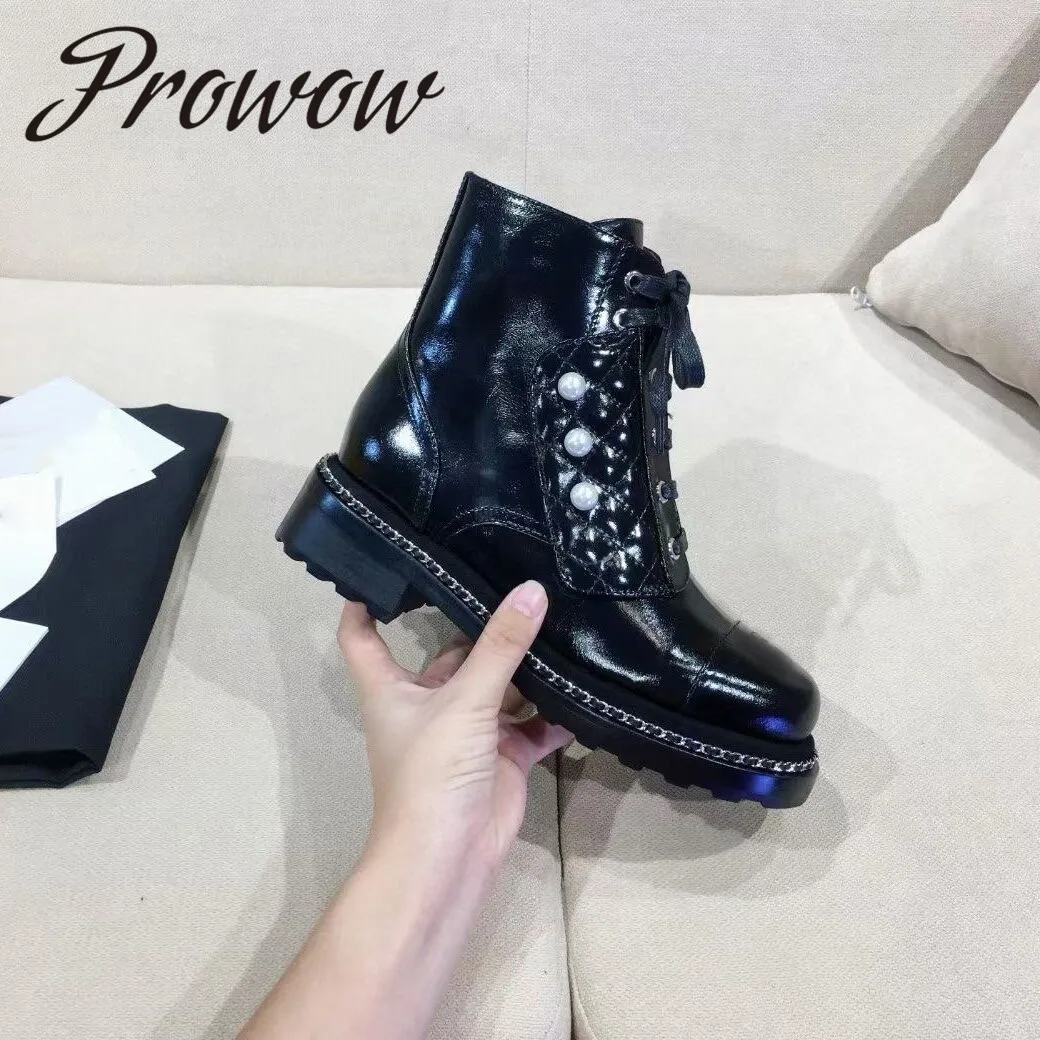 Женские зимние ботинки со шнуровкой с круглым носком | Обувь