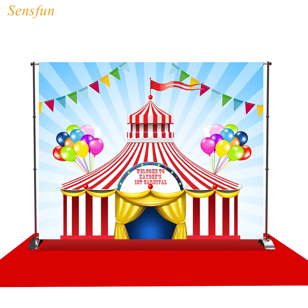 LEVOO фотография Фон карнавал цирк День рождения воздушные шары полосы