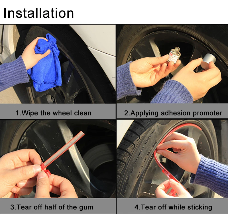 Hot Sale 8M/Roll Car Wheel Protection Sticker Decorative Strip Rim Tire Shape Modification Auto Accessories | Автомобили и