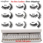 Оптовая продажа ресниц 3060100 шт. Visofree 3D норковые ресницы для макияжа густые норковые ресницы оптом натуральные накладные ресницы Wispy ресницы