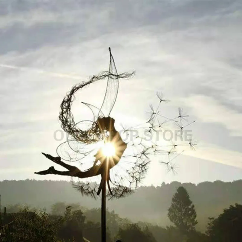 Украшение для сада сказочные и Одуванчик танцевальные вместе металлические