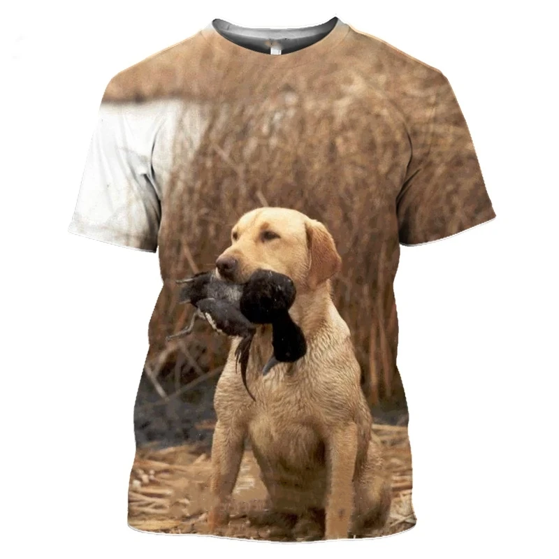 

2021 new and interesting female streetwear top wild boar T-shirt men's jungle animal wild duck 3D printing hunting reed camoufla
