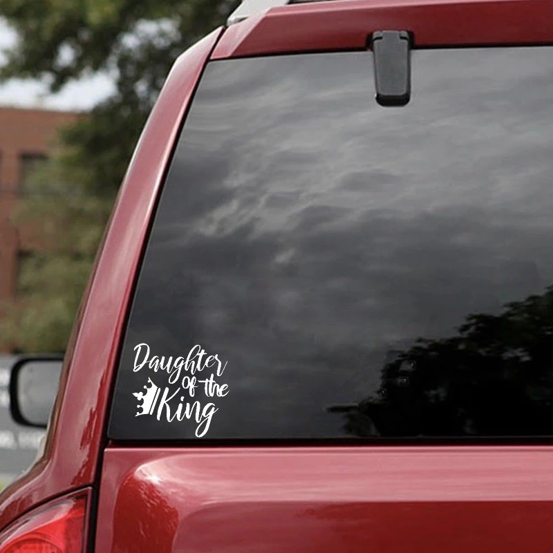 

16*15.4cm Daughter of The King stickers Jesus God Christ Bible Verse car accessories New Style Hot
