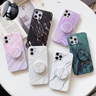 Чехол с гальваническим покрытием и держателем для Samsung A71 A70 A51 A50 A42 A21S S21 S20 S10 S9 Plus Note 20 Ultra 10 Pro, мягкий чехол IMD