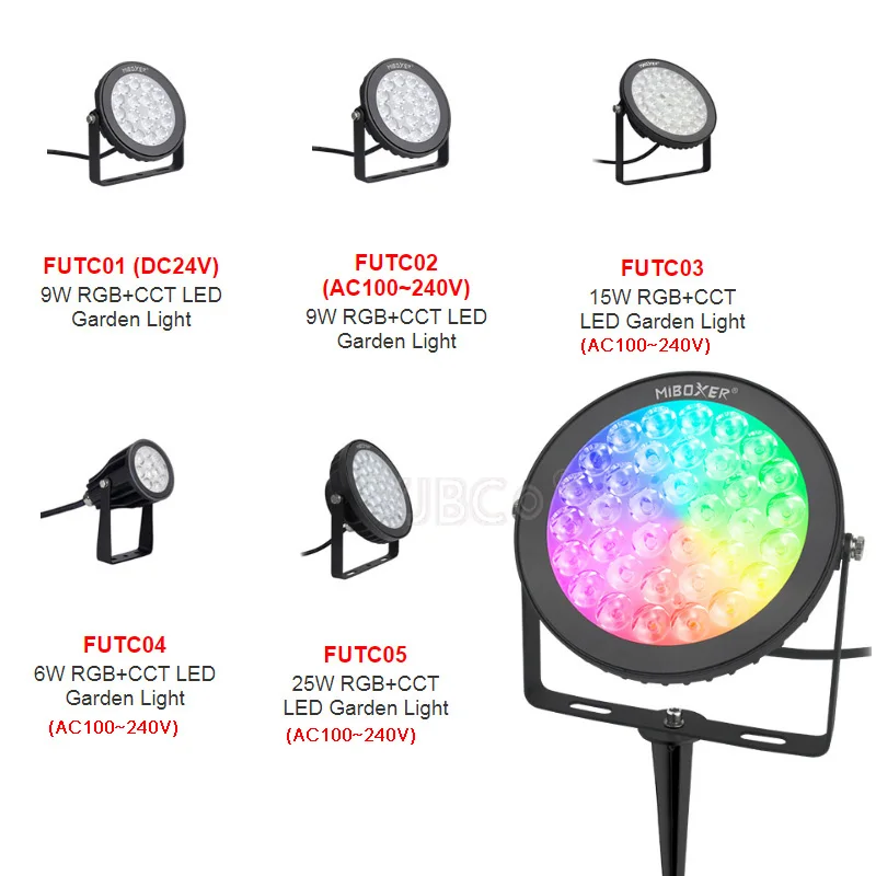 

Miboxer 6W 9W 15W 25W RGB+CCT led Lawn Light 24V 110V 220V Smart Garden Lamp Waterproof IP66 Outdoor Lighting