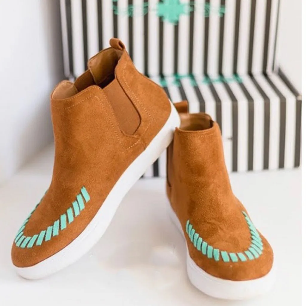 Женская обувь на плоской подошве Повседневная с круглым носком Кроссовки без