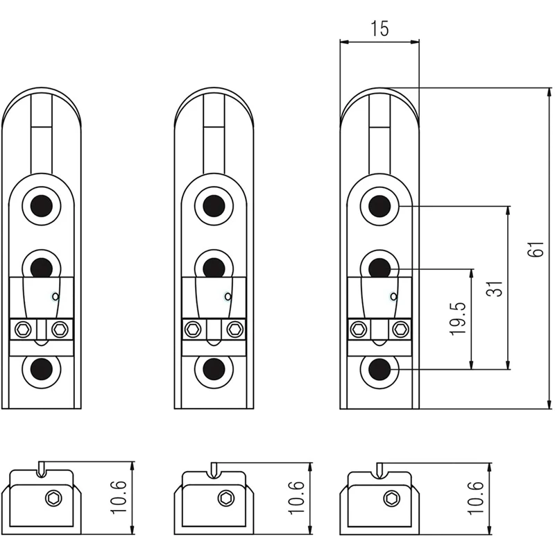 

Bass Guitar Bridge Individual Bass Bridge Tailpiece Single String Bass Bridge for 4 String Guitar Heavy Duty Zinc Saddle