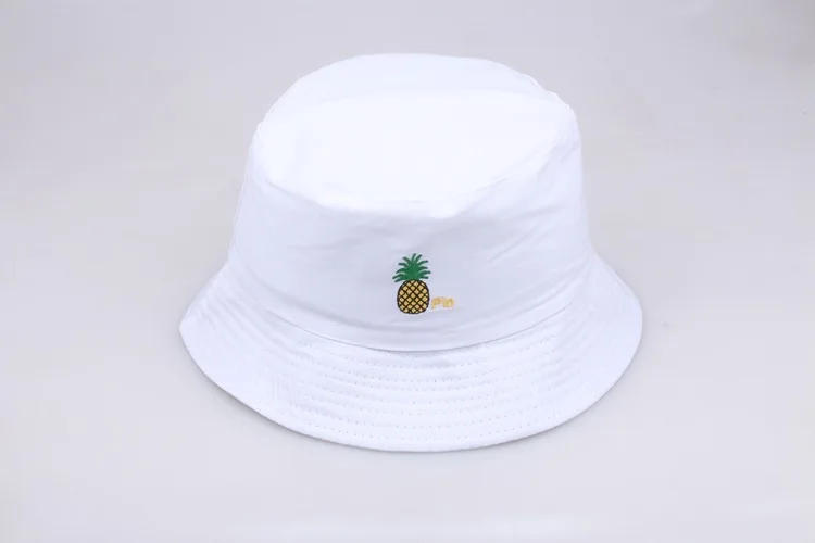 Вышивка фруктов клубника дерево ананаса Панама хлопковая рыболовная шляпа