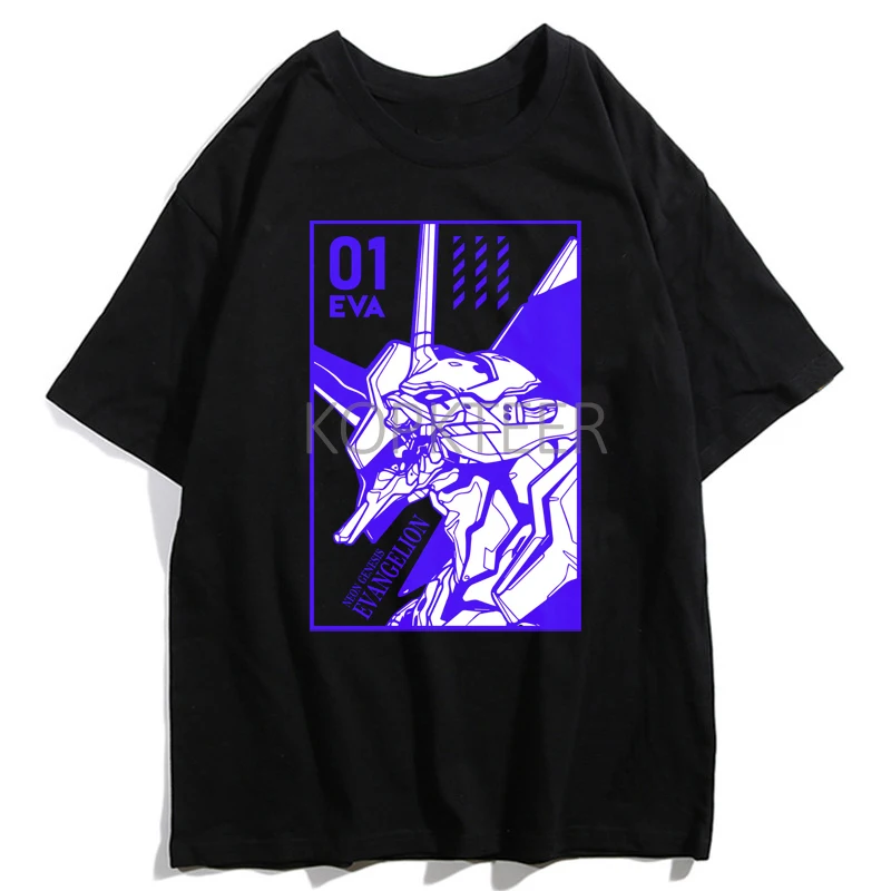 

Men T-shirts Ayanami Rei Ikari Shinji Asuka Langley Soryu Anime Graphic Print Summer Tshirts Streetwear Ulzzang Harajuku T-Shirt